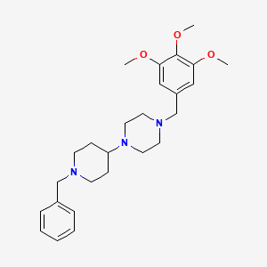 molecular formula C26H37N3O3 B10886650 1-(1-Benzylpiperidin-4-yl)-4-[(3,4,5-trimethoxyphenyl)methyl]piperazine 