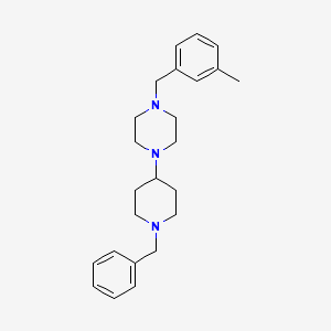 1-(1-Benzylpiperidin-4-yl)-4-[(3-methylphenyl)methyl]piperazine