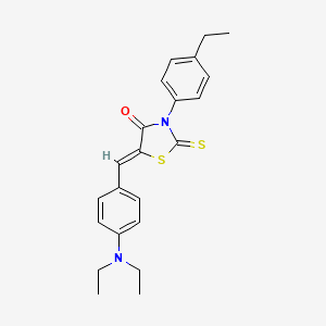 (5Z)-5-[4-(diethylamino)benzylidene]-3-(4-ethylphenyl)-2-thioxo-1,3-thiazolidin-4-one