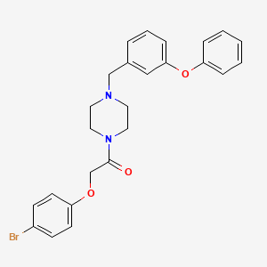 molecular formula C25H25BrN2O3 B10886802 2-(4-Bromophenoxy)-1-[4-(3-phenoxybenzyl)piperazin-1-yl]ethanone 