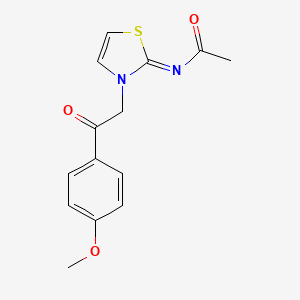 N~1~-[3-[2-(4-Methoxyphenyl)-2-oxoethyl]-1,3-thiazol-2(3H)-yliden]acetamide