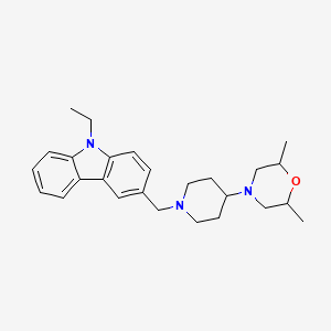 3-{[4-(2,6-dimethylmorpholin-4-yl)piperidin-1-yl]methyl}-9-ethyl-9H-carbazole