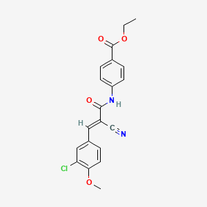 ethyl 4-{[(2E)-3-(3-chloro-4-methoxyphenyl)-2-cyanoprop-2-enoyl]amino}benzoate