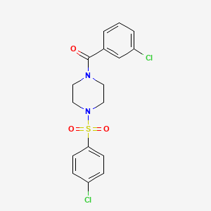 molecular formula C17H16Cl2N2O3S B10886825 (3-Chlorophenyl){4-[(4-chlorophenyl)sulfonyl]piperazin-1-yl}methanone CAS No. 423749-35-3