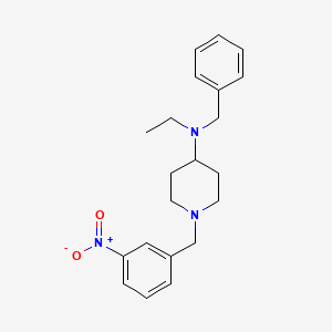 N-benzyl-N-ethyl-1-[(3-nitrophenyl)methyl]piperidin-4-amine