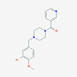 molecular formula C18H20BrN3O2 B10886835 [4-(3-Bromo-4-methoxybenzyl)piperazin-1-yl](pyridin-3-yl)methanone 