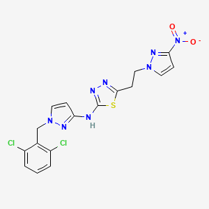 N-[1-(2,6-dichlorobenzyl)-1H-pyrazol-3-yl]-5-[2-(3-nitro-1H-pyrazol-1-yl)ethyl]-1,3,4-thiadiazol-2-amine