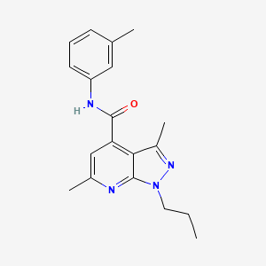 molecular formula C19H22N4O B10886849 3,6-dimethyl-N-(3-methylphenyl)-1-propyl-1H-pyrazolo[3,4-b]pyridine-4-carboxamide 