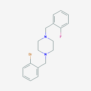 Piperazine, 1-(2-bromobenzyl)-4-(2-fluorobenzyl)-