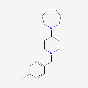 molecular formula C18H27FN2 B10886895 1-[1-(4-Fluorobenzyl)piperidin-4-yl]azepane 