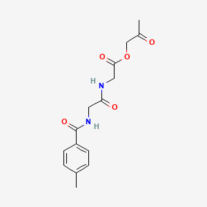 molecular formula C15H18N2O5 B10886919 2-oxopropyl N-[(4-methylphenyl)carbonyl]glycylglycinate 