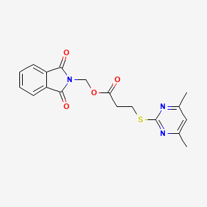 (1,3-dioxo-1,3-dihydro-2H-isoindol-2-yl)methyl 3-[(4,6-dimethylpyrimidin-2-yl)sulfanyl]propanoate