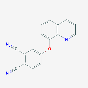 molecular formula C17H9N3O B10886930 4-(Quinolin-8-yloxy)benzene-1,2-dicarbonitrile CAS No. 220018-16-6