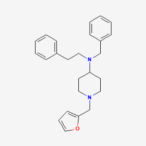 molecular formula C25H30N2O B10886936 N-benzyl-1-(furan-2-ylmethyl)-N-(2-phenylethyl)piperidin-4-amine 