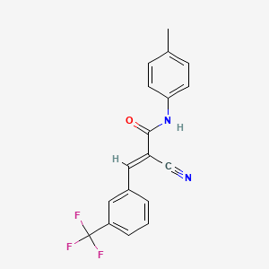 (2E)-2-cyano-N-(4-methylphenyl)-3-[3-(trifluoromethyl)phenyl]prop-2-enamide