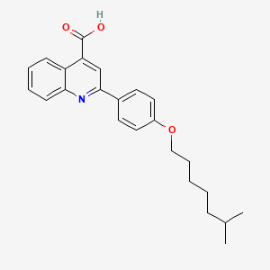 molecular formula C24H27NO3 B10886991 2-{4-[(6-Methylheptyl)oxy]phenyl}quinoline-4-carboxylic acid 