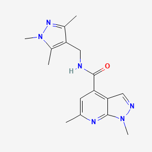 1,6-dimethyl-N-[(1,3,5-trimethyl-1H-pyrazol-4-yl)methyl]-1H-pyrazolo[3,4-b]pyridine-4-carboxamide