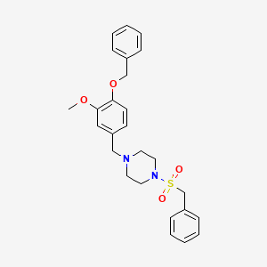 molecular formula C26H30N2O4S B10887018 1-[4-(Benzyloxy)-3-methoxybenzyl]-4-(benzylsulfonyl)piperazine 