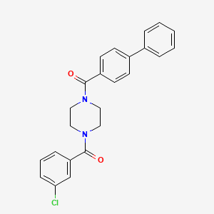 molecular formula C24H21ClN2O2 B10887024 Biphenyl-4-yl{4-[(3-chlorophenyl)carbonyl]piperazin-1-yl}methanone 