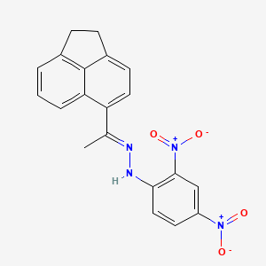 molecular formula C20H16N4O4 B10887043 1-(1,2-Dihydro-5-acenaphthylenyl)ethanone {2,4-bisnitrophenyl}hydrazone 