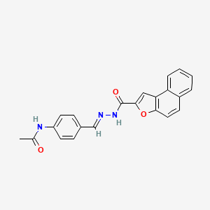 molecular formula C22H17N3O3 B10887044 N-(4-{(E)-[2-(naphtho[2,1-b]furan-2-ylcarbonyl)hydrazinylidene]methyl}phenyl)acetamide 