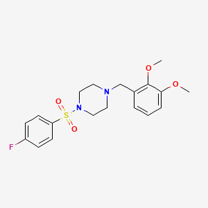 1-(2,3-Dimethoxybenzyl)-4-[(4-fluorophenyl)sulfonyl]piperazine