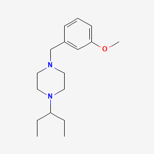 molecular formula C17H28N2O B10887062 1-(3-Methoxybenzyl)-4-(pentan-3-yl)piperazine 