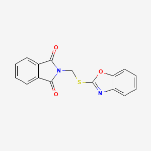 molecular formula C16H10N2O3S B10887064 2-[(1,3-benzoxazol-2-ylsulfanyl)methyl]-1H-isoindole-1,3(2H)-dione 