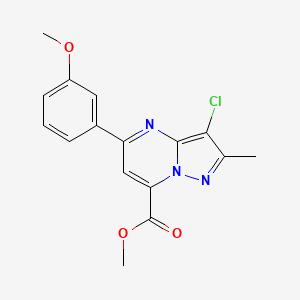 Methyl 3-chloro-5-(3-methoxyphenyl)-2-methylpyrazolo[1,5-a]pyrimidine-7-carboxylate