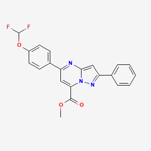 Methyl 5-[4-(difluoromethoxy)phenyl]-2-phenylpyrazolo[1,5-a]pyrimidine-7-carboxylate