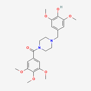 molecular formula C23H30N2O7 B10887091 [4-(4-Hydroxy-3,5-dimethoxybenzyl)piperazin-1-yl](3,4,5-trimethoxyphenyl)methanone 