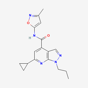 6-cyclopropyl-N-(3-methyl-1,2-oxazol-5-yl)-1-propyl-1H-pyrazolo[3,4-b]pyridine-4-carboxamide