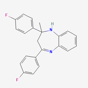 2,4-Bis(4-fluorophenyl)-2-methyl-2,3-dihydro-1H-1,5-benzodiazepine