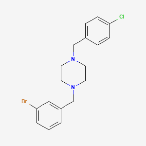 molecular formula C18H20BrClN2 B10887115 1-(3-Bromobenzyl)-4-(4-chlorobenzyl)piperazine 