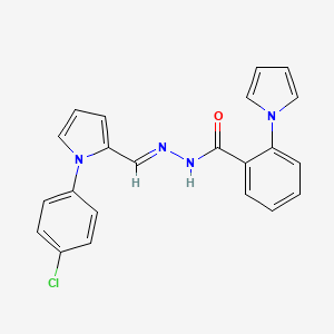 N'-{(E)-[1-(4-chlorophenyl)-1H-pyrrol-2-yl]methylidene}-2-(1H-pyrrol-1-yl)benzohydrazide