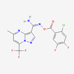 N'-{[(2-chloro-4,5-difluorophenyl)carbonyl]oxy}-5-methyl-7-(trifluoromethyl)pyrazolo[1,5-a]pyrimidine-3-carboximidamide