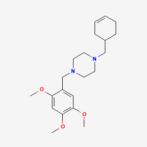 1-(Cyclohex-3-en-1-ylmethyl)-4-(2,4,5-trimethoxybenzyl)piperazine