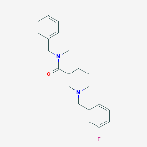 molecular formula C21H25FN2O B10887199 N-benzyl-1-(3-fluorobenzyl)-N-methylpiperidine-3-carboxamide 