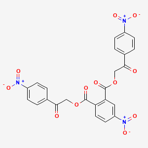 molecular formula C24H15N3O12 B10887200 Bis[2-(4-nitrophenyl)-2-oxoethyl] 4-nitrobenzene-1,2-dicarboxylate 