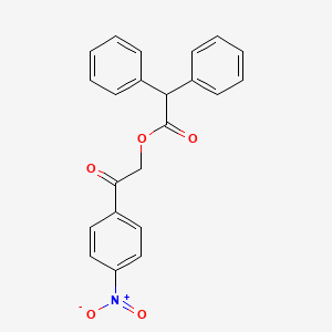 2-(4-Nitrophenyl)-2-oxoethyl 2,2-diphenylacetate