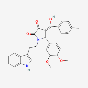 5-(3,4-dimethoxyphenyl)-3-hydroxy-1-[2-(1H-indol-3-yl)ethyl]-4-[(4-methylphenyl)carbonyl]-1,5-dihydro-2H-pyrrol-2-one