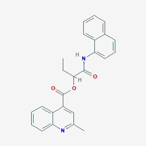 1-(Naphthalen-1-ylamino)-1-oxobutan-2-yl 2-methylquinoline-4-carboxylate