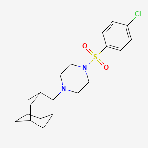 molecular formula C20H27ClN2O2S B10887234 1-(2-Adamantyl)-4-[(4-chlorophenyl)sulfonyl]piperazine 