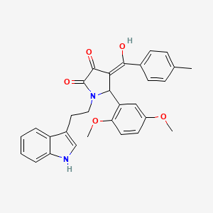 molecular formula C30H28N2O5 B10887265 5-(2,5-dimethoxyphenyl)-3-hydroxy-1-[2-(1H-indol-3-yl)ethyl]-4-[(4-methylphenyl)carbonyl]-1,5-dihydro-2H-pyrrol-2-one 