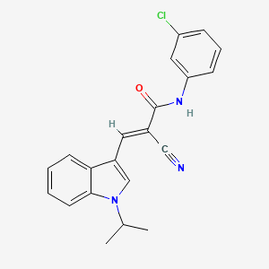 (2E)-N-(3-chlorophenyl)-2-cyano-3-[1-(propan-2-yl)-1H-indol-3-yl]prop-2-enamide