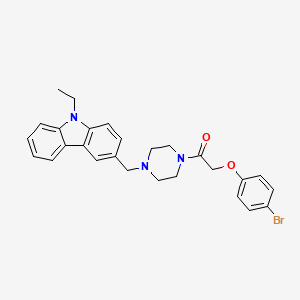 2-(4-bromophenoxy)-1-{4-[(9-ethyl-9H-carbazol-3-yl)methyl]piperazin-1-yl}ethanone