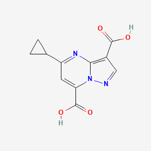 molecular formula C11H9N3O4 B10887321 5-Cyclopropylpyrazolo[1,5-a]pyrimidine-3,7-dicarboxylic acid 