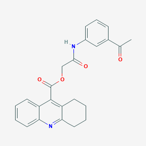 molecular formula C24H22N2O4 B10887328 [(3-Acetylphenyl)carbamoyl]methyl 1,2,3,4-tetrahydroacridine-9-carboxylate 