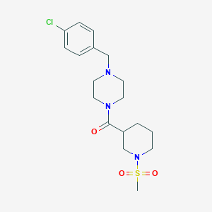 [4-(4-Chlorobenzyl)piperazin-1-yl][1-(methylsulfonyl)piperidin-3-yl]methanone