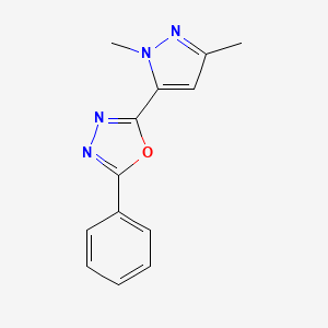 2-(1,3-dimethyl-1H-pyrazol-5-yl)-5-phenyl-1,3,4-oxadiazole